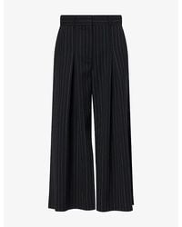 ME+EM - Pinstripe Wide-Leg Wool-Blend Culottes - Lyst