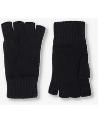 Johnstons of Elgin - Fingerless Ribbed Cashmere Gloves - Lyst