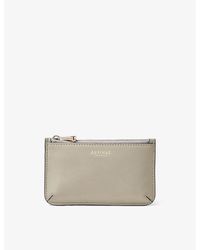 Aspinal of London - Ella Logo-print Grained-leather Card And Coin Holder - Lyst