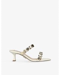 Steve Madden - Annika Heeled Leather Sandals - Lyst