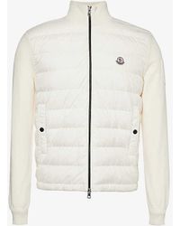Moncler - Funnel-neck Cotton-knit And Shell-down Cardigan - Lyst