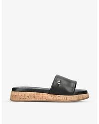 Carvela Kurt Geiger - Cloud Logo-Embellished Flat Leather Mules - Lyst