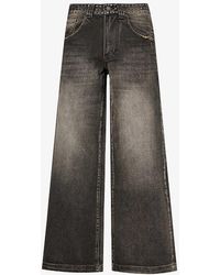 Jaded London - Colossus Stud-embellished Relaxed-fit Wide-leg Jeans - Lyst