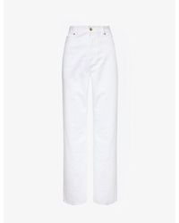 Valentino Garavani - Brand-patch Relaxed-fit Straight-leg High-rise Jeans - Lyst