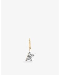 Kismet by Milka - Comet Mini 0.05Ct Baguette-Diamond And 0.07Ct Diamond Charm - Lyst