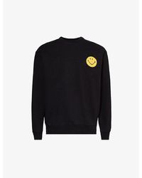 Market - Smiley-appliqué Crewneck Cotton-jersey Sweatshirt X - Lyst