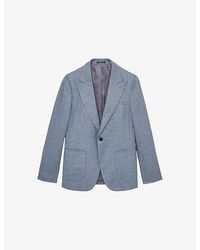 Reiss - Warner Peak-Lapel Slim-Fit Linen Blazer - Lyst