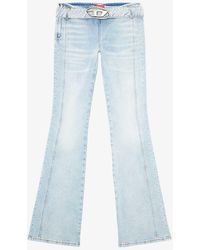 DIESEL - D-ebbybelt Logo-buckle Mid-rise Denim Jeans - Lyst