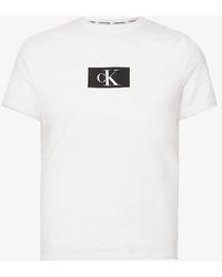 Calvin Klein - 1996 Lounge Logo-print Recycled Cotton-blend Top - Lyst