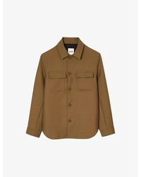 Sandro - Patch-pocket Relaxed-fit Woven Overshirt - Lyst