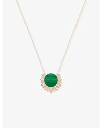 Piaget - Sunlight 18Ct- Malachite And 0.17Ct Diamond Pendant Necklace - Lyst