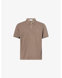 GANT - Shield Logo-Embroidered Cotton-Piqué Polo T-Shirt - Lyst