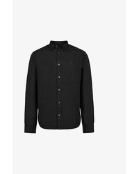 AllSaints - Hawthorne Slim-Fit Stretch-Cotton Shirt - Lyst