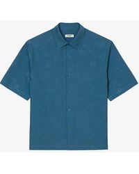 Sandro - Floral-jacquard Relaxed-fit Cotton Shirt X - Lyst