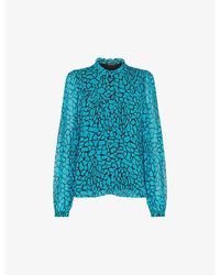 Whistles - Terrazzo Patterned Woven Blouse - Lyst