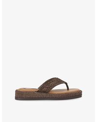 Steve Madden - Bella Woven Flat Sandals - Lyst