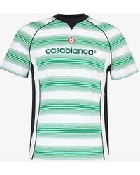 Casablanca - Gradient Stripe Brand-embroidered Cotton-jersey T-shirt - Lyst