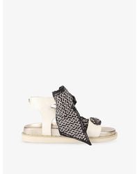 Carvela Kurt Geiger - Sorrento Scarf Faux-Leather Sandals - Lyst