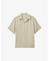 Reiss - Beldi Cuban-collar Relaxed-fit Linen Shirt X - Lyst