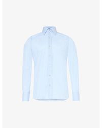 Tom Ford - Straight-point-collar Slim-fit Cotton-poplin Shirt - Lyst