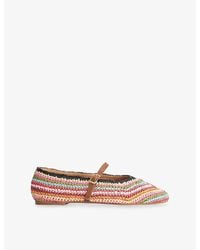 Dune - Haloha Raffia Mary-Jane Flats - Lyst