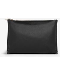 Whistles - Rae Double-pouch Leather Clutch Bag - Lyst