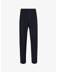 Homme Plissé Issey Miyake Basics Pleated Straight-Leg Regular-Fit 
