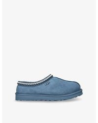 UGG - Tasman Contrast-Stitch Suede And Shearling Slippers - Lyst