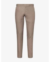 Orlebar Brown - Griffon Tapered-Leg Linen Trousers - Lyst