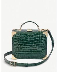 Aspinal of London - Trunk Mini Croc-embossed Leather Clutch Bag - Lyst