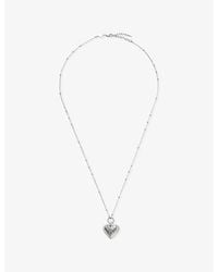 Missoma - Ridge Heart Charm-Plated Brass Pendant Necklace - Lyst