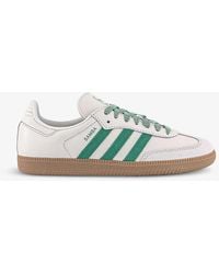 adidas - Offwhite Court Haz Samba Og Logo-Print Leather Low-Top Trainers - Lyst