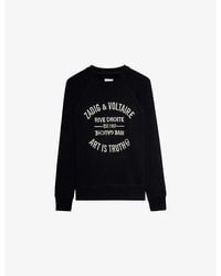 Zadig & Voltaire - Logo-Embellished Cotton-Jersey Sweatshirt - Lyst