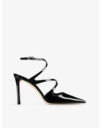 Jimmy Choo - Azia 95 Pointed-toe Patent-leather Heeled Pumps 2. - Lyst