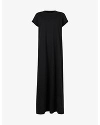 AllSaints - Anna Short-sleeve Cotton Maxi Dress - Lyst