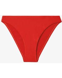 Reiss - Aubrey High-leg Stretch-nylon Bikini Bottoms - Lyst