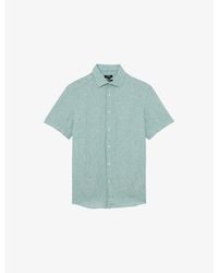 Reiss - Holiday Short-Sleeve Linen Shirt - Lyst