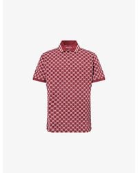 Gucci - Monogram-Pattern Short-Sleeve Cotton Polo Shirt - Lyst