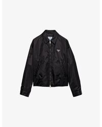 Prada - Re-Nylon Pointed-Collar Blouson Jacket - Lyst