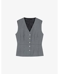 Maje - Jewel-Embellished Tailored Wool-Blend Vest - Lyst
