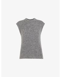 Whistles - Roun-Neck Wool And Alpaca-Blend Tank - Lyst