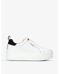 Carvela Kurt Geiger - Connected Slips-On Leather Flatofrm Trainers - Lyst