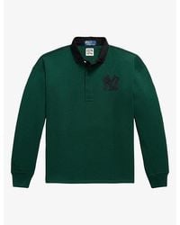 Polo Ralph Lauren - Yankees Contrast-Collar Cotton-Blend Fleece Rugby Shirt - Lyst
