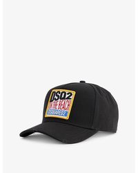 DSquared² - On The Beach Brand-embroidered Cotton-twill Cap - Lyst