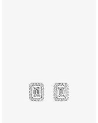 Messika - Joy Small 0.15Ct 18Ct- And Emerald-Cut 0.40Ct Diamond Earrings - Lyst