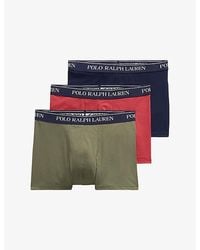 Polo Ralph Lauren - Branded-Waistband Pack Of Three Jersey Trunks - Lyst