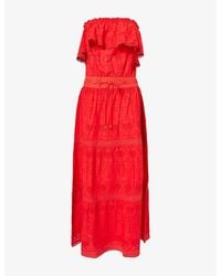 Melissa Odabash - Caroline Broderie-Anglaise Cotton Midi Dress - Lyst