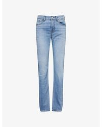 7 For All Mankind - Slimmy Tapered Brand-Patch Stretch-Denim Jeans - Lyst