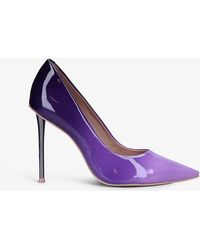 Carvela Kurt Geiger Sharp Ombre-detail Faux-leather Court Shoes - Purple