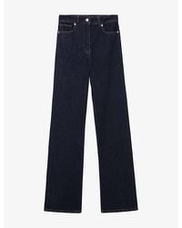 Reiss - Andi Bootcut High-Rise Stretch-Denim Jeans - Lyst